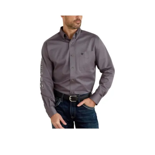 ARIAT Серый Фиолетовый Мужские Рубашки