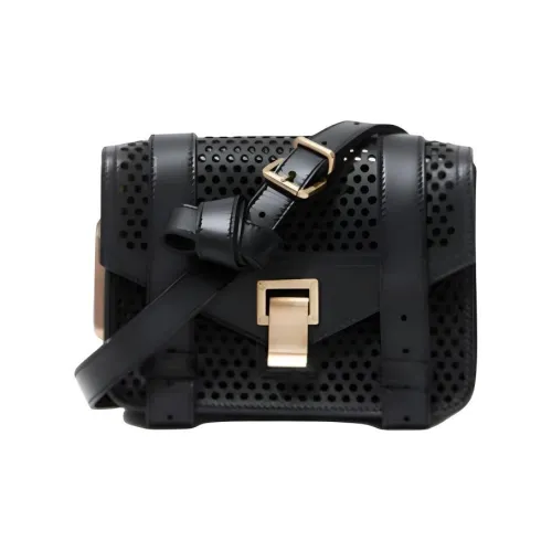 PROENZA SCHOULER Телячья кожа с вставками из кожи Сумка через плечо Мини Женская Черная