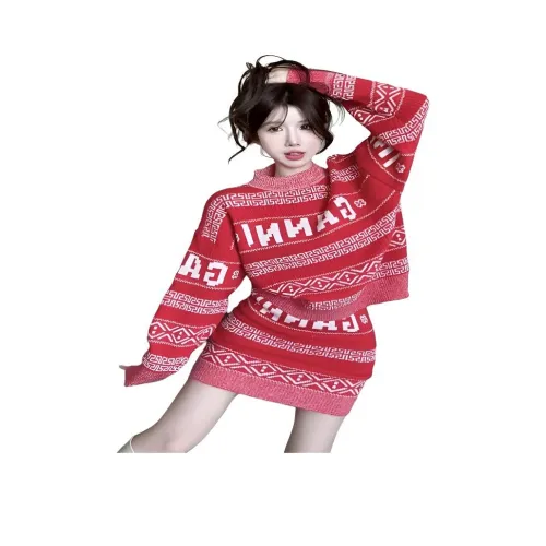 ЮЙЧЖАОЛИНЬ Красный Женские Свитера