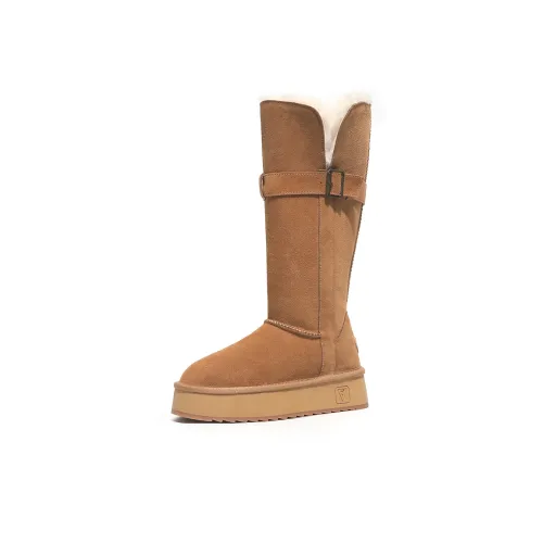 O.L Термический Увеличение Высоты Устойчивый к Износу Противоскользящий Колено Высокие Сноубутсы Женские