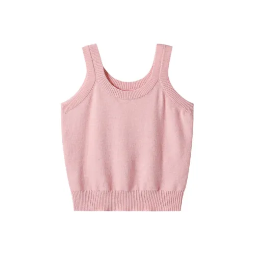 Cotton Gene Розовый Жилет Женские Жилеты