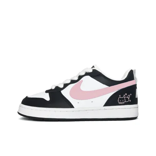 Nike Court Borough Low RECRAFT противоскользящие устойчивые к истиранию низкий топ детские скейтбординги розовый