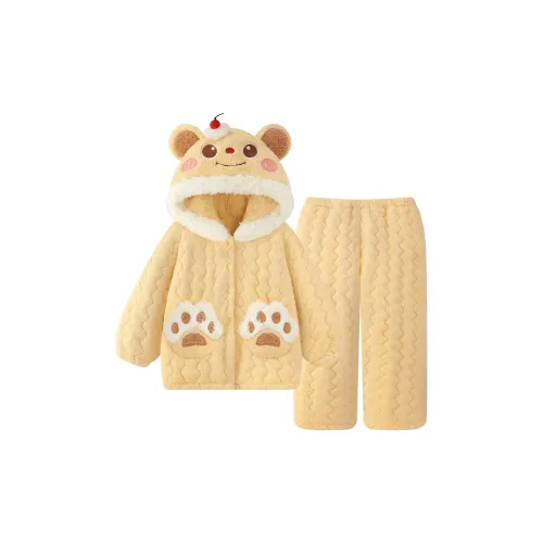 QIAOYUN Жёлтые Женские Пижамные Комплекты