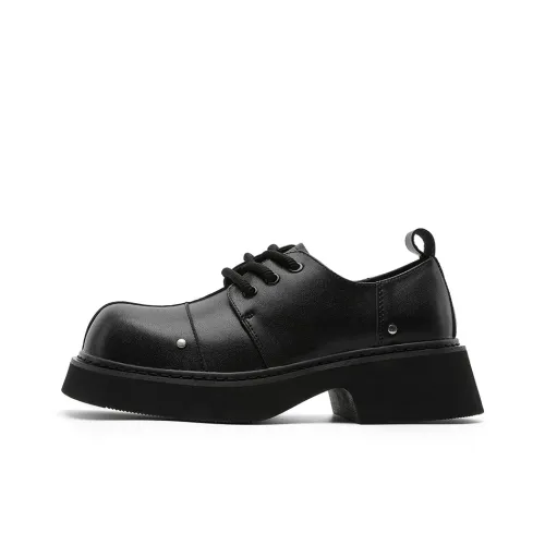 QINBU Chunky визуально увеличивает рост Платформа Derby Обувь Повседневные кожаные туфли Мужские