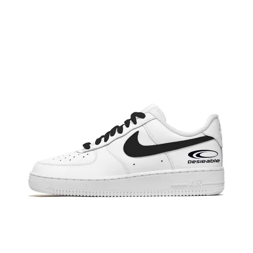 Nike Air Force 1 Fantasia Темно-ночные устойчивые к истиранию низкие скейтборд-кеды мужские черные