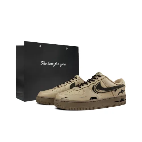 Nike Air Force 1 Устойчивые к истиранию низкие кроссовки для скейтбординга унисекс Пшеница