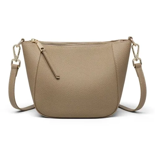 PESASRIE Сумка через плечо из коровьей кожи женская слоновая серый