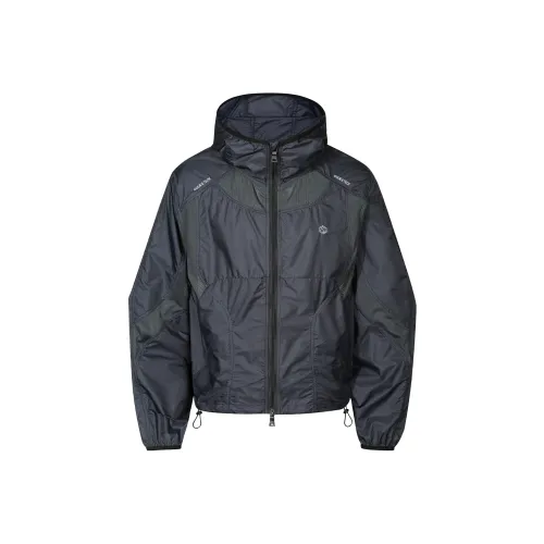 GUUKA TECH Тренчкот Мужской Темно-Синий Серый