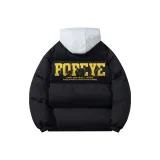 Чёрный с серым капюшоном