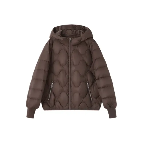 MOHANYIMEI Шоколадные Кофе Женские Пуховые куртки