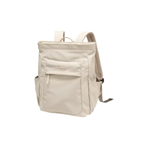 Поло Ткань Рюкзак Стандартный Женский Экрю Классический Черный