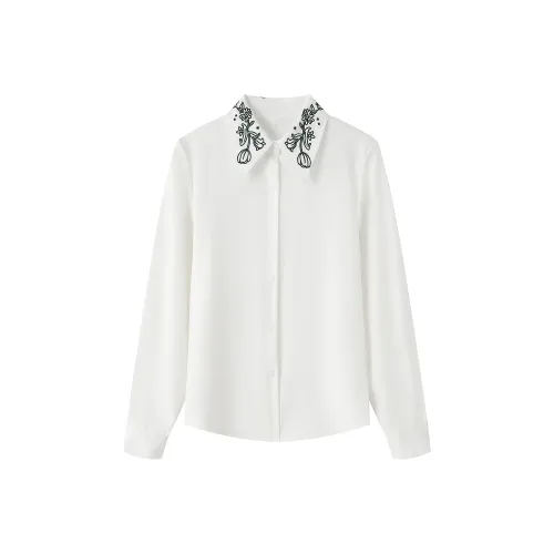 STARFEI Абрикос Белый Женская Рубашка