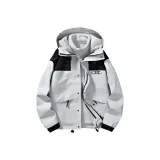 Белый, серый [съемный бренд, брошь]