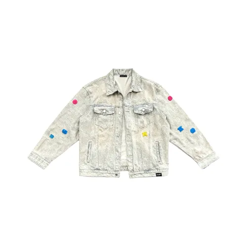 PISYPOX Желтый Грязь Унисекс Джинсовые Куртки