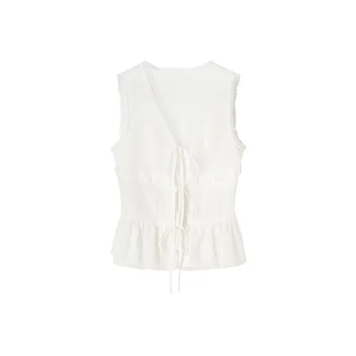 UENA Белый Топ без рукавов В наличии Женские Топы без рукавов