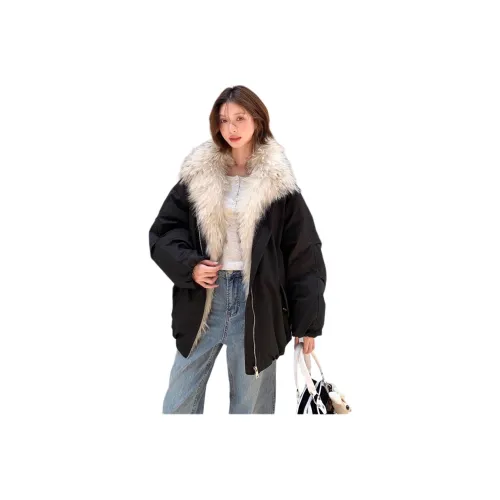 Black Women's Down Jackets (Пуховики)