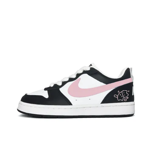Nike Court Borough Розовый Мурмур Плюс Противоскользящие Устойчивые к истиранию Низкие Кеды для Детей для Скейтбординга