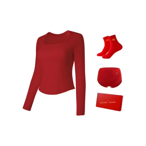 DUSHILIREN Red Women's Thermal Shirts