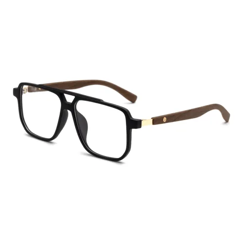 XIAOLUODI TR90 Aviator Очки Унисекс Матовый Черный Более полное лицо Уменьшение объема Без макияжа