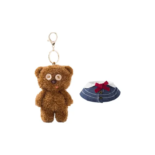 Minions TIM Bear Преппи стиль Красный Галстук-бабочка Плащ Плюшевый Брелок 12,5 см Длина Тела