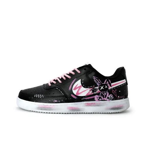 Nike Court Vision 1 Джинкс Устойчивые к абразиву Низкие Кроссовки для скейтбординга Мужские Граффити Пудра