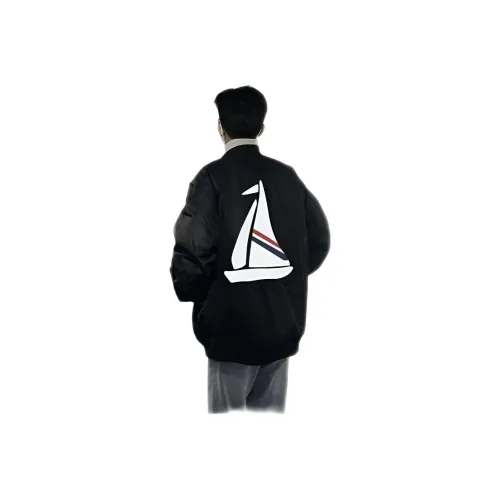 GOYN Черный хлопковый пуховик высокого качества унисекс топы