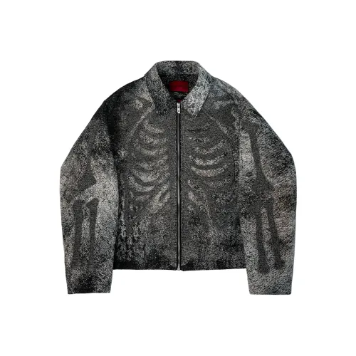 EODUP Скрытый текстура Черный Серый Мужская куртка