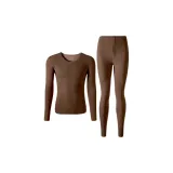 Мужской Темно-коричневый [Утолщенный с шерстью, двусторонний, с флисовой обработкой, сильная теплоизоляция - 15℃~0℃]