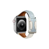 Синий и экрю [маленькая круглая подвеска, магнитная застежка]