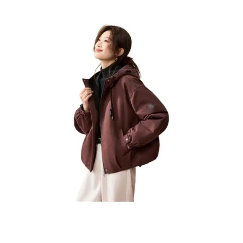MOHANYIMEI Ягодно-красный Женские Куртки