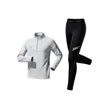 Тонкий флис, серый топ + черные штаны с эффектом прохлады