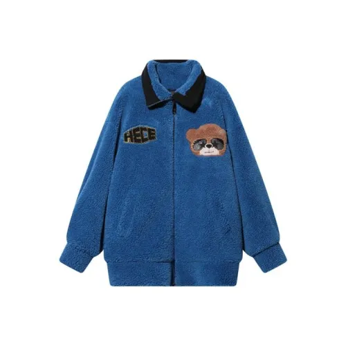 TCH Синий Унисекс Бархатные Куртки