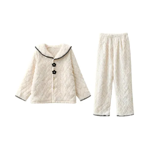 QIAOYUN Белый Женский Пижамный Комплект