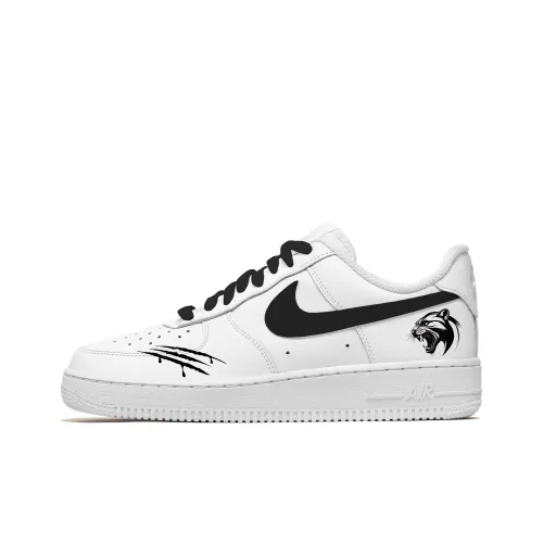 Nike Air Force 1 Fantasia Черная Пантера Скейтборд Кроссовки с Низким Верхом Женские Черные
