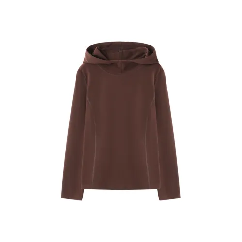 MOHANYIMEI Кофейный Женский Свитшот