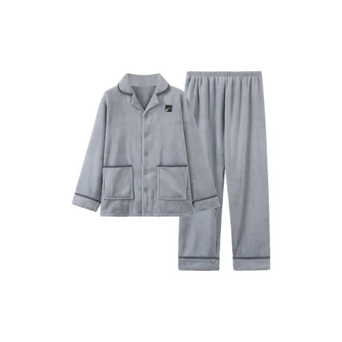 MADALLO Light Gray Men's Pajama Sets