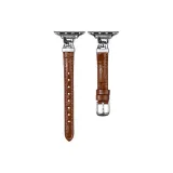 Коричневый, серебристая пряжка