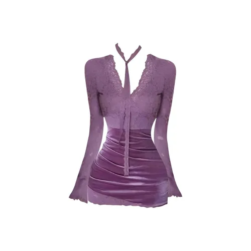 DITB Длинное платье с длинными рукавами для женщин