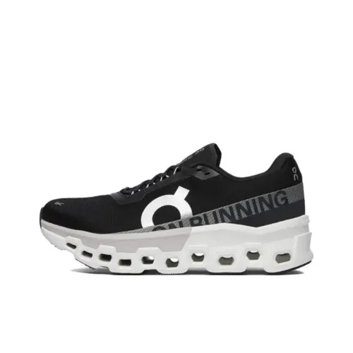 On Cloudmonster 2 Амортизация Дышащий Легкий Низкий Топ Повседневная Обувь Мужская Черная