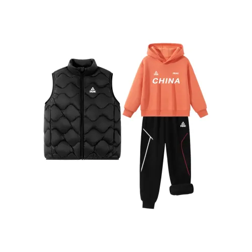 PEAK Черный PK Pure White Логотип K Теплый Оранжевый PK Китай Текст Черный PK Логотип Силикон K Kids Повседневная Спортивная Одежда