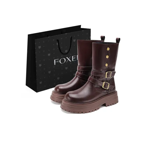 FOXER Женские ботинки Martin коричневого цвета