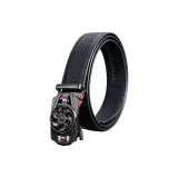 Металлическая пряжка [крокодиловый узор], черный ремешок