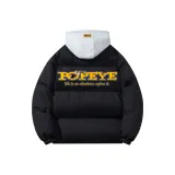 Чёрный с серым капюшоном