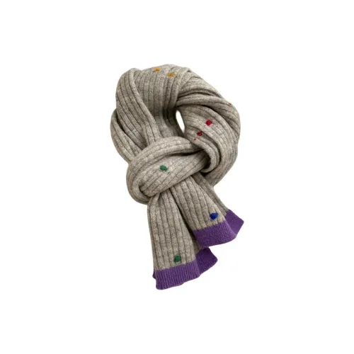 MH Смесовая шерсть Вязаные шарфы Женские