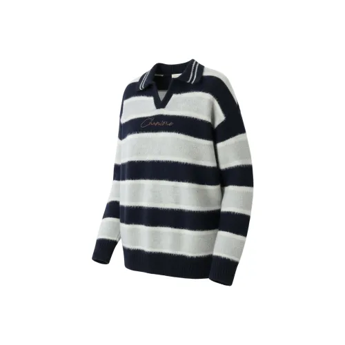 GANGZAI Темно-синий синий унисекс трикотаж