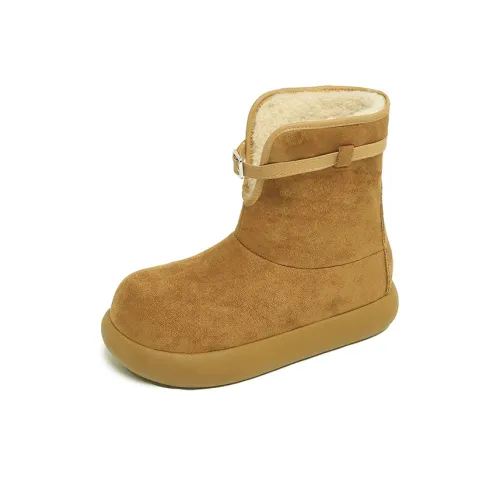 QINBU Утепленные ботинки с короткой стелькой женские