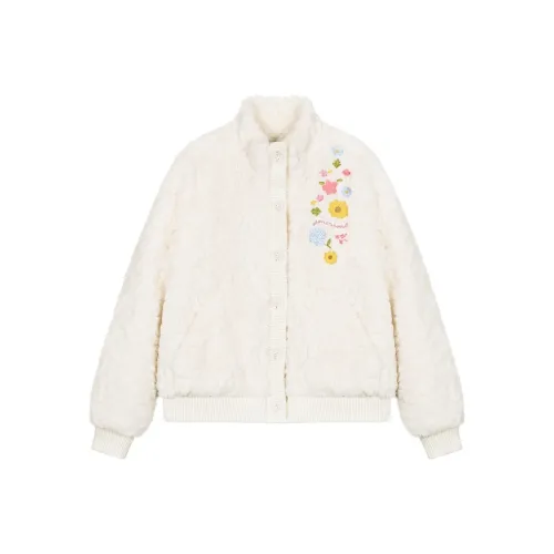 JOSR Белый Женские Бархатные Куртки