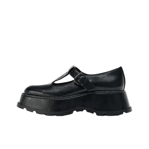 ZARA Платформа Mary Jane Туфли 6,5 см Женские Черные