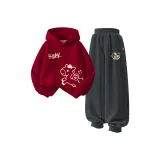 [Thickened и с флисовой подкладкой] Линия Maboo K Бургунди + Fu Юань Maboo K Графитовый Серый