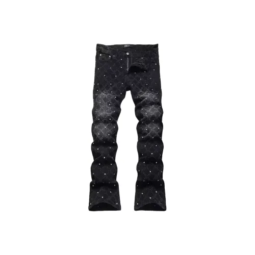 MUMUTU Черные джинсы с флисовой подкладкой для школьного возраста